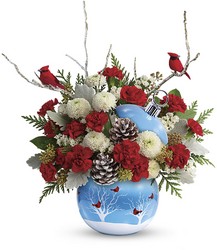 Teleflora's Cardinals In The Snow Ornament from Victor Mathis Florist in Louisville, KY